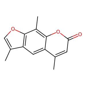 7H-Furo(3,2-g)(1)benzopyran-7-one, 3,5,9-trimethyl- structure