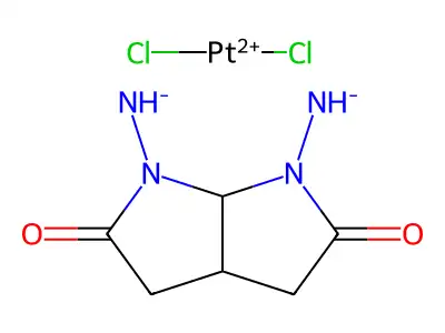 Dichloro{1,6-diaminotetrahydropyrrolo-{2,3-b}pyrrole-2,5(1H,4H)-dione}platinum(II) structure