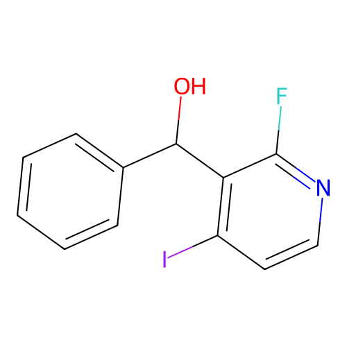 (2-Fluoro-4-iodopyridin-3-yl)(phenyl)methanol structure