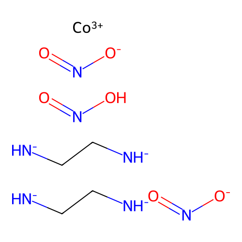 Bis(2-azanidylethylazanide);cobalt(3+);nitrous acid;dinitrite structure