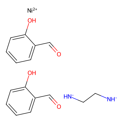 2-Azanidylethylazanide;bis(2-hydroxybenzaldehyde);nickel(2+) structure