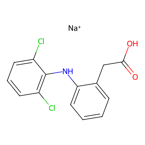 2-[(2,6-Dichlorophenyl)amino]benzeneacetic Acid, Na structure