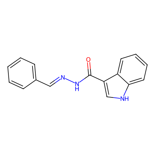N'-benzylidene-1h-indole-3-carbohydrazide structure