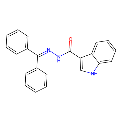 N'-(diphenylmethylidene)-1H-indole-3-carbohydrazide structure
