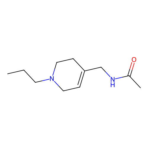 N-[(1-propyl-3,6-dihydro-2H-pyridin-4-yl)methyl]acetamide structure