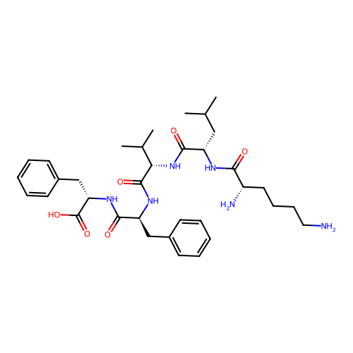 h-Lys-leu-val-phe-phe-oh structure