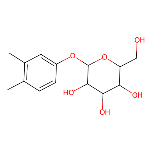 3,4-Dimethylphenyl hexopyranoside structure