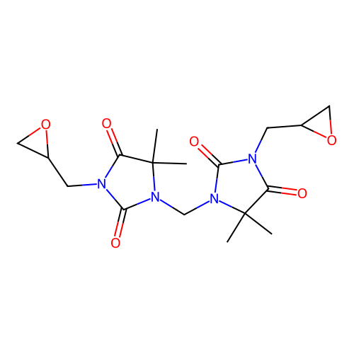1,1'-Methylene-bis[3-glycidyl-5,5-dimethylhydantoin] structure