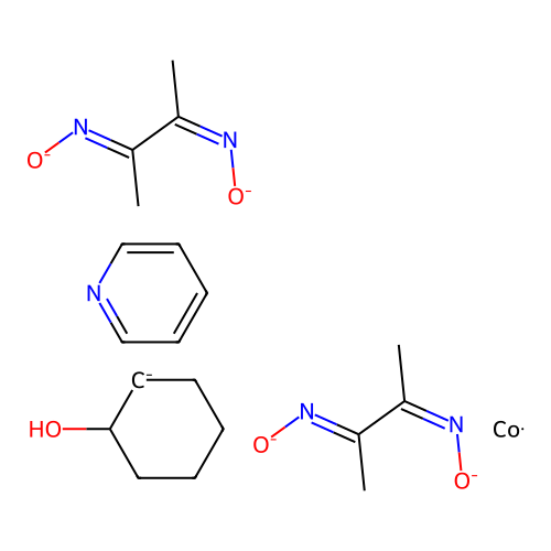 cobalt;cyclohexanol;bis(2-N,3-N-dioxidobutane-2,3-diimine);pyridine structure