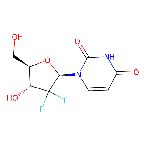 2',2'-Difluorodeoxyuridine structure