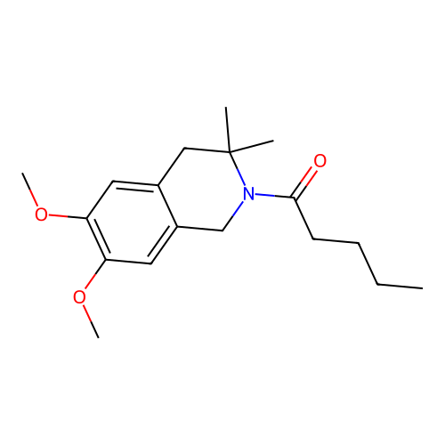 1-(6,7-dimethoxy-3,3-dimethyl-3,4-dihydroisoquinolin-2(1H)-yl)pentan-1-one structure