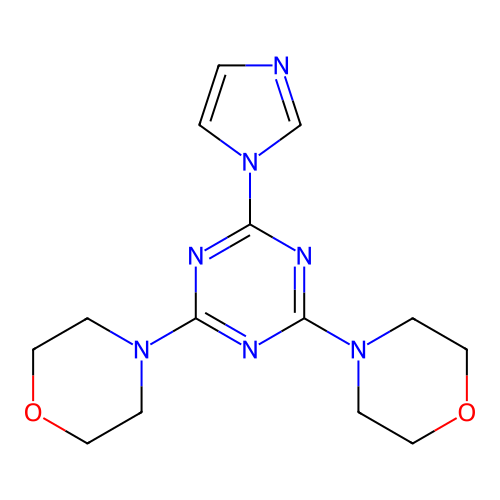 2-(1-Imidazolyl)-4,6-dimorpholino-1,3,5-triazine structure