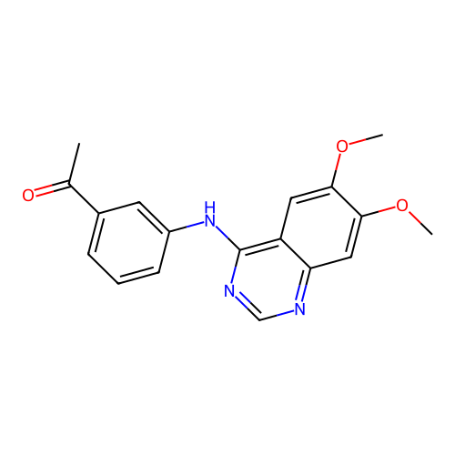 1-[3-[(6,7-Dimethoxy-4-quinazolinyl)amino]phenyl]ethanone structure