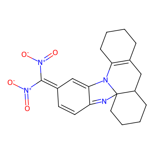 2-(dinitromethylene)-6,7,8,9,9a,10,11,12,13,14-decahydro-2H-benzo[4,5]imidazo[2,1-e]acridine structure