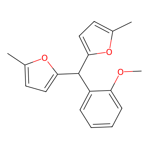 (2-Methoxyphenyl)bis(5-methylfur-2-yl)-methane structure