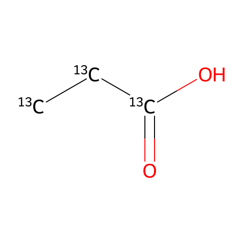 Propionic acid-13C3 structure