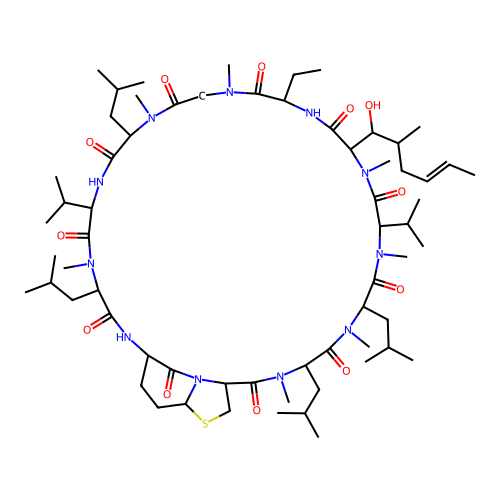 Tricyclic cyclosporin A structure