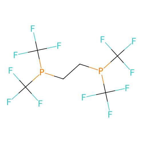 Ethylenebis[di(trifluoromethyl)phosphine] structure