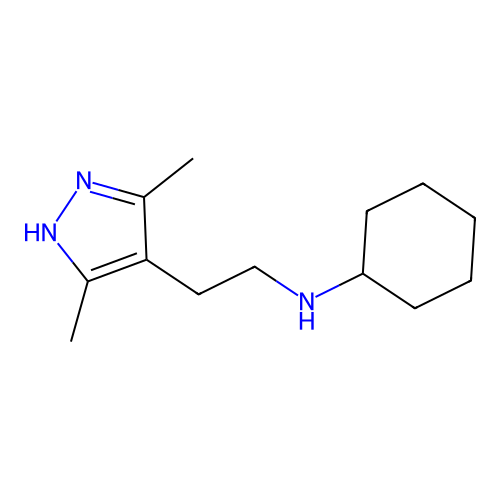 4-(2-Cyclohexylaminoethyl)-3,5-dimethylpyrazole structure