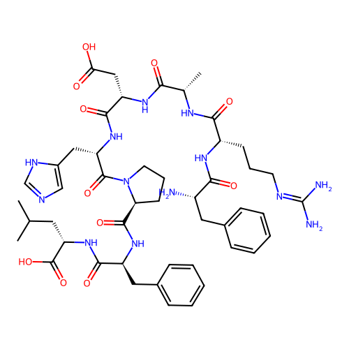 Phe-Arg-Ala-Asp-His-Pro-Phe-Leu structure