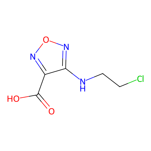 4-((2-Chloroethyl)amino)-1,2,5-oxadiazole-3-carboxylic acid structure