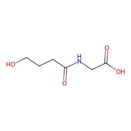 Hydroxybutyrylglycine structure