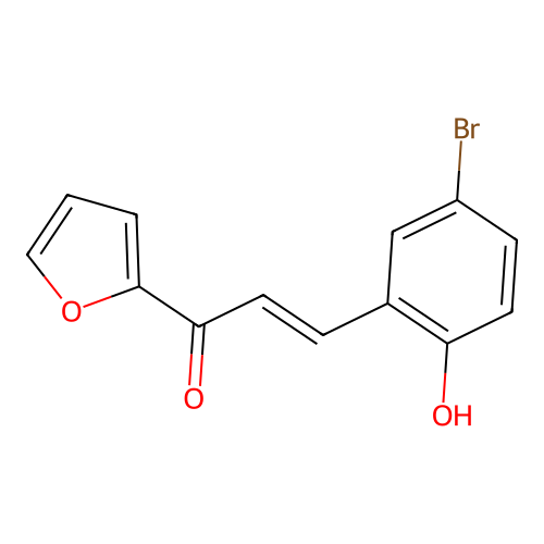 (E)-3-(5-bromo-2-hydroxyphenyl)-1-(furan-2-yl)prop-2-en-1-one structure