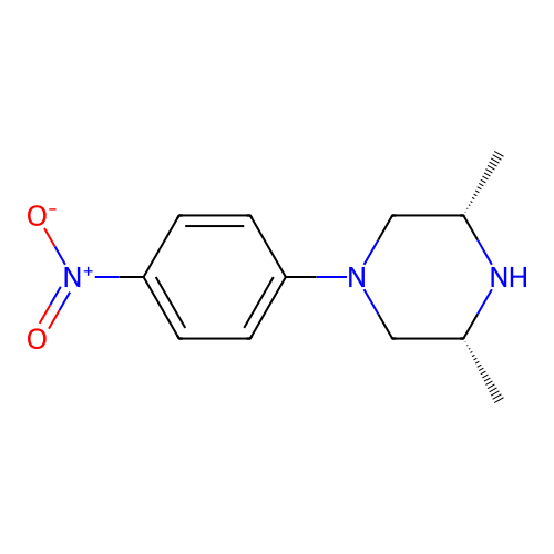 cis-3,5-Dimethyl-1-(4-nitrophenyl)piperazine structure