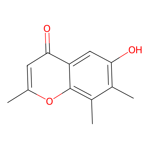 6-Hydroxy-2,7,8-trimethylchromen-4-one structure