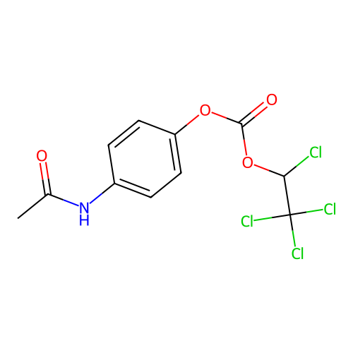 (4-Acetamidophenyl) 1,2,2,2-tetrachloroethyl carbonate structure