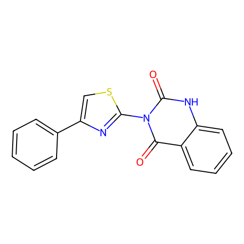 3-(4-phenyl-1,3-thiazol-2-yl)-1H-quinazoline-2,4-dione structure