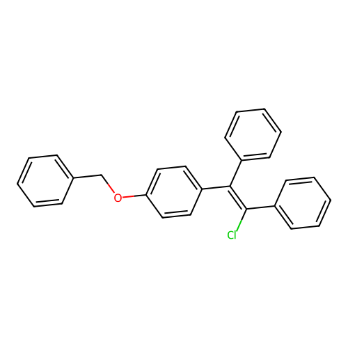 (Z)-(1-(4-(benzyloxy)phenyl)-2-chloroethene-1,2-diyl)dibenzene structure