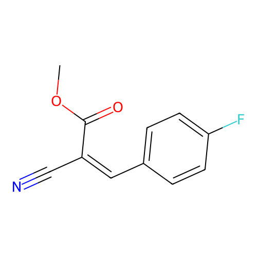 Methyl 2-cyano-3-(4-fluorophenyl)prop-2-enoate structure