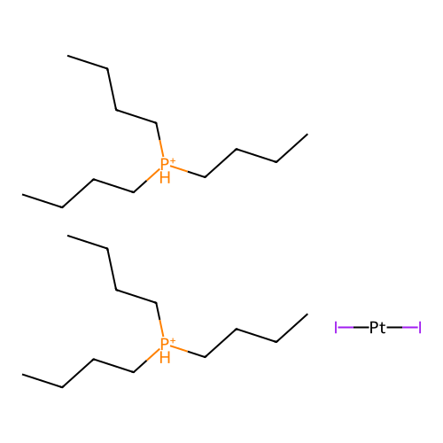 Diiodoplatinum;bis(tributylphosphanium) structure