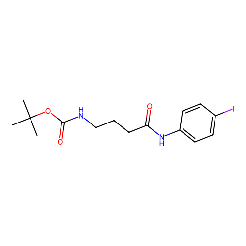 tert-butyl N-[4-(4-iodoanilino)-4-oxobutyl]carbamate structure