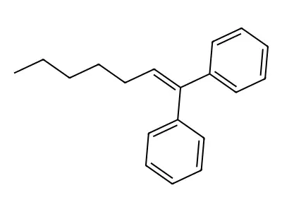 1,1-Diphenyl-1-heptene structure