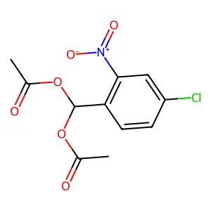 Acetic acid acetoxy-(4-chloro-2-nitro-phenyl)-methyl ester structure