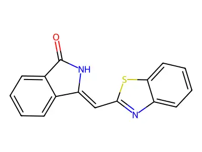 1H-Isoindol-1-one,3-(2-benzothiazolylmethylene)-2,3-dihydro- structure