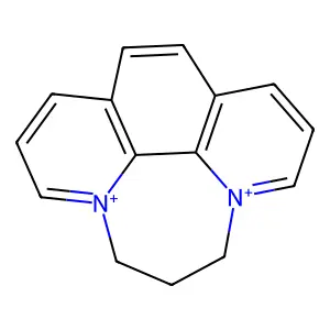 6,7-Dihydro-5H-(1,4)diazepino(1,2,3,4-lmn)-1,10-phenanthrolinediium structure
