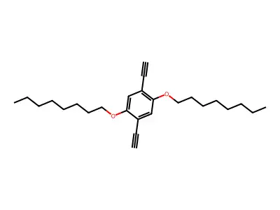 1,4-Diethynyl-2,5-bis(octyloxy)benzene structure