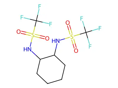 Methanesulfonamide,N,N'-(1R,2R)-1,2-cyclohexanediylbis[1,1,1-trifluoro- structure