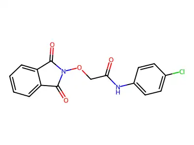 N-(4-chlorophenyl)-2-(1,3-dioxoisoindol-2-yl)oxyacetamide structure