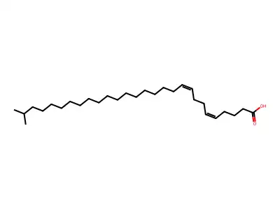 27-甲基二十八碳-5,9-二烯酸 structure