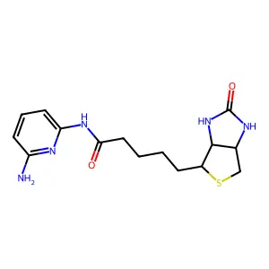 2-Amino-(6-amidobiotinyl)pyridine structure