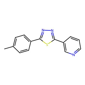 Pyridine, 3-(5-(4-methylphenyl)-1,3,4-thiadiazol-2-yl)- structure