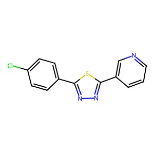 Pyridine, 3-(5-(4-chlorophenyl)-1,3,4-thiadiazol-2-yl)- structure