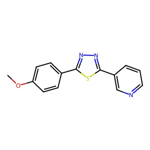 2-(4-Methoxyphenyl)-5-pyridin-3-yl-1,3,4-thiadiazole structure