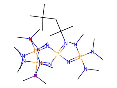 Phosphazene base P4-t-Oct solution structure