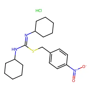 2-(4-Nitrobenzyl)-1,3-dicyclohexyl-2-thiopseudourea hydrochloride structure