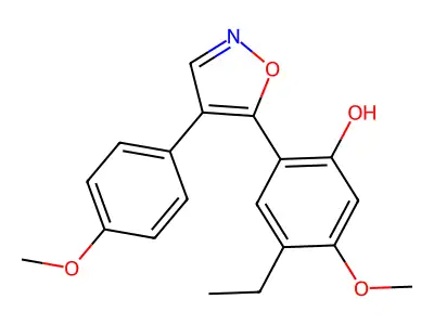 5-(5-Ethyl-2-hydroxy-4-methoxyphenyl)-4-(4-methoxyphenyl)isoxazole structure
